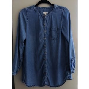 Denim Blouse Button Up